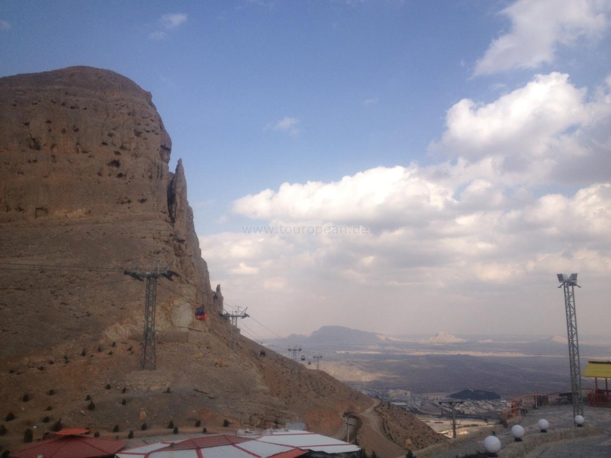 Endstation der Seilbahn im Sofe Park, Esfahan, Iran