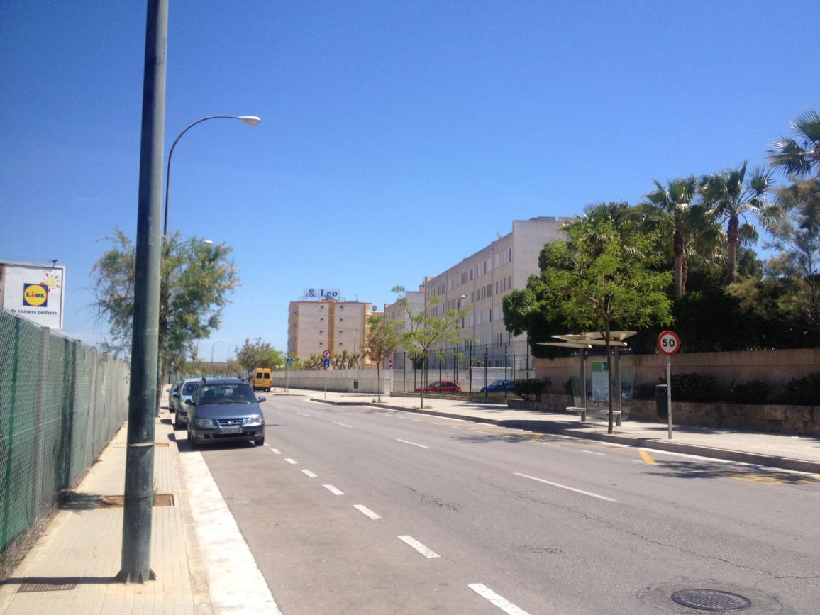 An der Bushaltestelle namens "El Cid": Warte auf den nächsten Bus gen Palma via Autopista