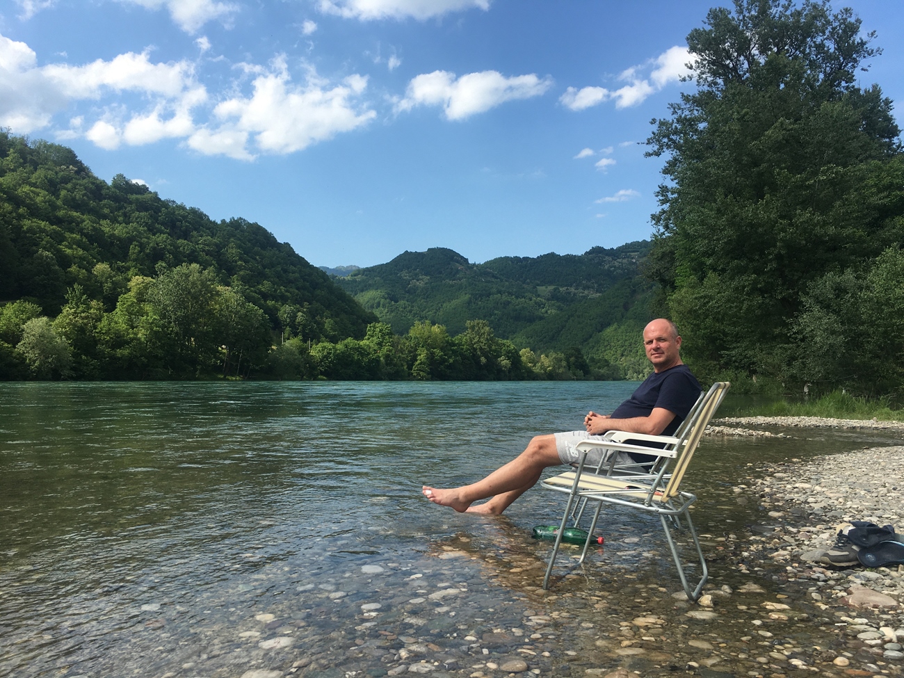 Kurze Pause am Drin (unterwegs im sch&ouml;nen Top-Reiseland Serbien)