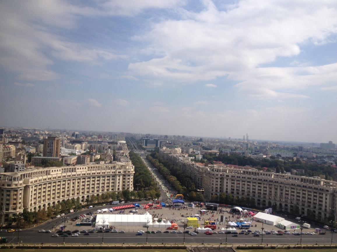 Blick von der Aussichts-Plattform des Präsidentenpalasts, Bukarest