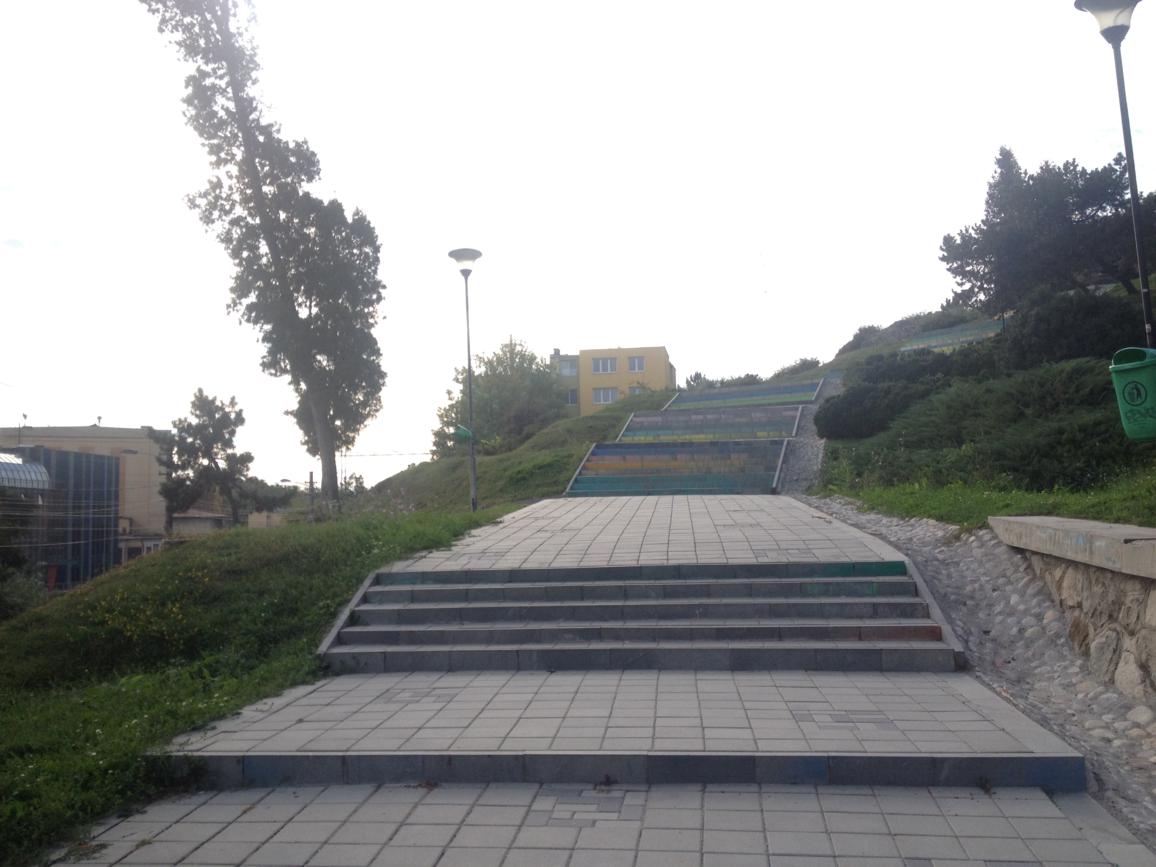 Cluj / Klausenburg: auf dem Weg hinauf zum Aussichtspunkt