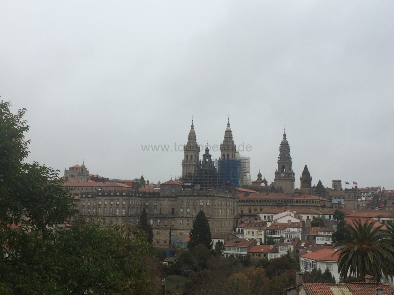 Top-Blick von einer hervorragenden Asselbank in Santiago de Compostela