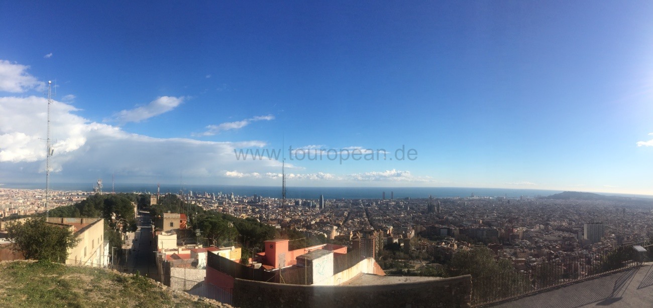 Blick vom Bunker auf Barcelona